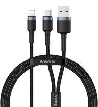 Baseus PD Cable 2 in 1 USB to Type-C/Lightning Black