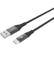 Celly Color Data Cable Extra Strong Usb Type-C Μαύρο
