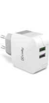 Celly Turbo Charge Travel Adapter 2 USB 3.4A White