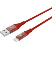 Celly Color Data Cable Extra Strong Micro Usb Κόκκινο