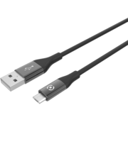 Celly Color Data Cable Extra Strong Micro Usb Μαύρο