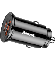 Baseus Car Charger USB/Type-C PD+QC 30W Black