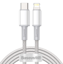 Baseus High Density Braided Fast Charging Data Cable Type-C to Lightning PD 20W 2m White