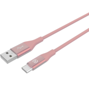 Celly Color Data Cable Extra Strong Usb Type-C Ροζ