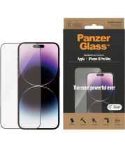 PanzerGlass Apple iPhone 14 Pro Max Tempered Glass Ultra Wide Fit Antibacterial Black
