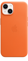 Apple Leather Case iPhone 14 with MagSafe Orange