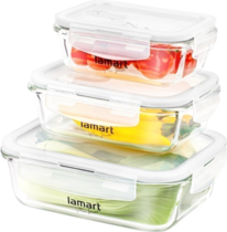 Lamart LT6011 3 Glass Food Container Set