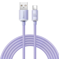 Baseus Crystal Shine Series Cable USB to Type-C 100W 2m Lilac