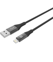Celly Color Data Cable Extra Strong Lightning Usb Black