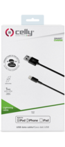 Celly Data Cable Black Lightning 1m