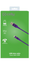 Celly Color Data Cable Extra Strong Micro Usb Μώβ