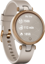 Garmin Lily Sport Rose Gold & Light Sand Silicone Band
