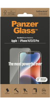 PanzerGlass Apple iPhone 14/13/13 Pro Tempered Glass Ultra Wide Fit Antibacterial Black
