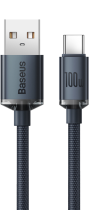 Baseus Crystal Shine Series Cable USB to Type-C 100W 2m Black