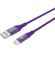 Celly Color Data Cable Extra Strong Usb Type-C Μώβ