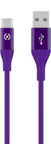 Celly Color Data Cable Extra Strong Usb Type-C Purple