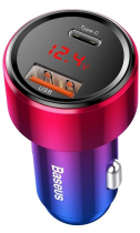 Baseus Car Charger USB/Type-C QC 3.0 45W Red Blue