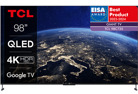 TCL 98C735 Τηλεόραση 98'' TCL 4K QLED 120Hz TV with Google TV and Game Master Pro