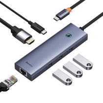 Baseus Multifunctional HUB Docking Station UltraJoy Series 6 in 1 Type-C to HDMI4K@60Hz+USB 3.0+PD+R