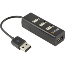 Yenkee High-Quality 4-Port USB Hub Black YHB 4001BK