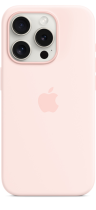 Apple iPhone 15 Pro Silicone Case with MagSafe Light Pink