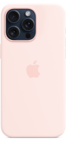 Apple iPhone 15 Pro Max Silicone Case with MagSafe Light Pink