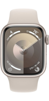 Apple Watch Series 9 GPS 41mm Starlight Aluminium Case with Starlight Sport Band S/M