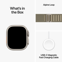 Apple Watch Ultra 2 GPS + Cellular 49mm Titanium Case with Olive Alpine Loop Medium