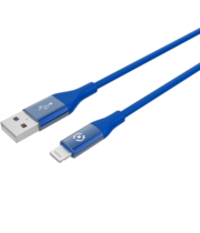 Celly Color Data Cable Extra Strong Lightning Usb Μπλέ