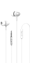 Celly Up 500 Stereo Earphone 3.5mm Round Cable White