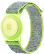 Tech-Protect Case Nylon Kids Apple Airtag Lime