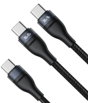 Baseus PD Cable 2 in 1 Type-C to 2xType-C 100W 1.5m Black