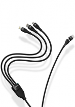 Baseus Flash Series II 2 to 3 Charging Cable U+C to M+L+C 100W 1.2m Black