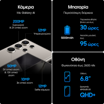 Samsung Galaxy S24 Ultra 5G Smartphone 256GB Titanium Black
