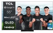 TCL 55C835 Τηλεόραση 55'' 4Κ QLED Mini Led 144Hz με Google TV