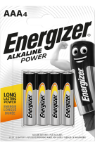 Energizer Battery Alkaline Power AAA Pack 4pieces