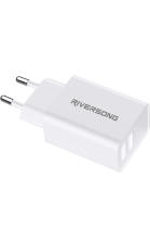 Riversong Travel Adapter SafeKub D2 2.4A Dual USB White