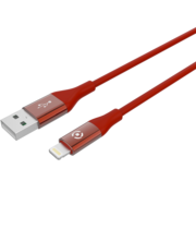 Celly Color Data Cable Extra Strong Lightning Usb Red