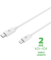 Celly Data Cable Lightning Type-C 2m White