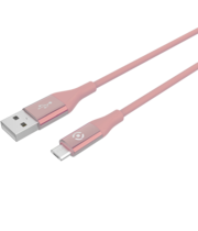 Celly Color Data Cable Extra Strong Micro Usb Ροζ