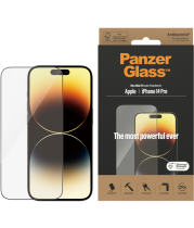 PanzerGlass Apple iPhone 14 Pro Tempered Glass Ultra Wide Fit Antibacterial Black