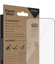 PanzerGlass Apple iPhone 14 Pro Tempered Glass Ultra Wide Fit Antibacterial Black