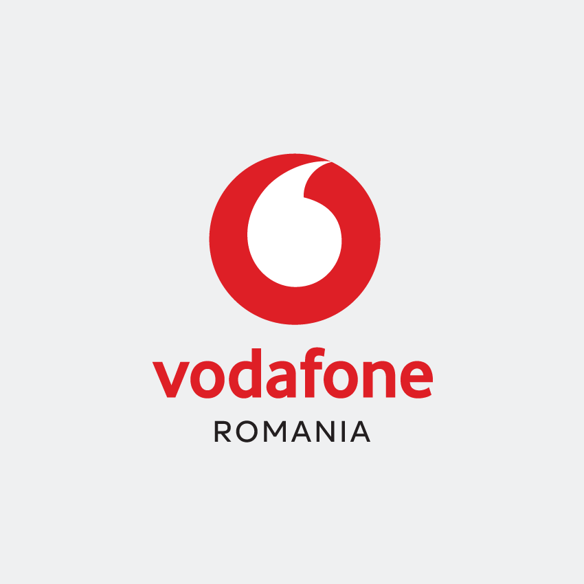 VODAFONE LOGO ROMANIA  GREY